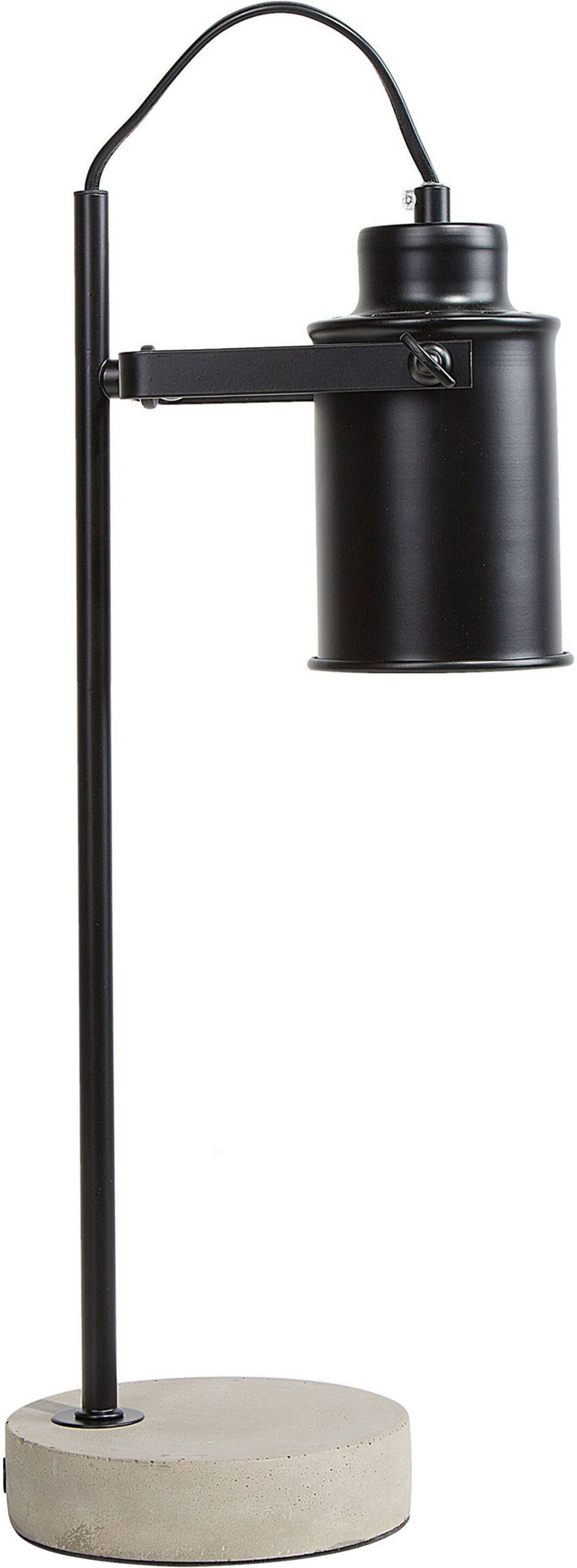 Beliani Table Lamp Black Industrial Adjustable Spotlight Concrete Base