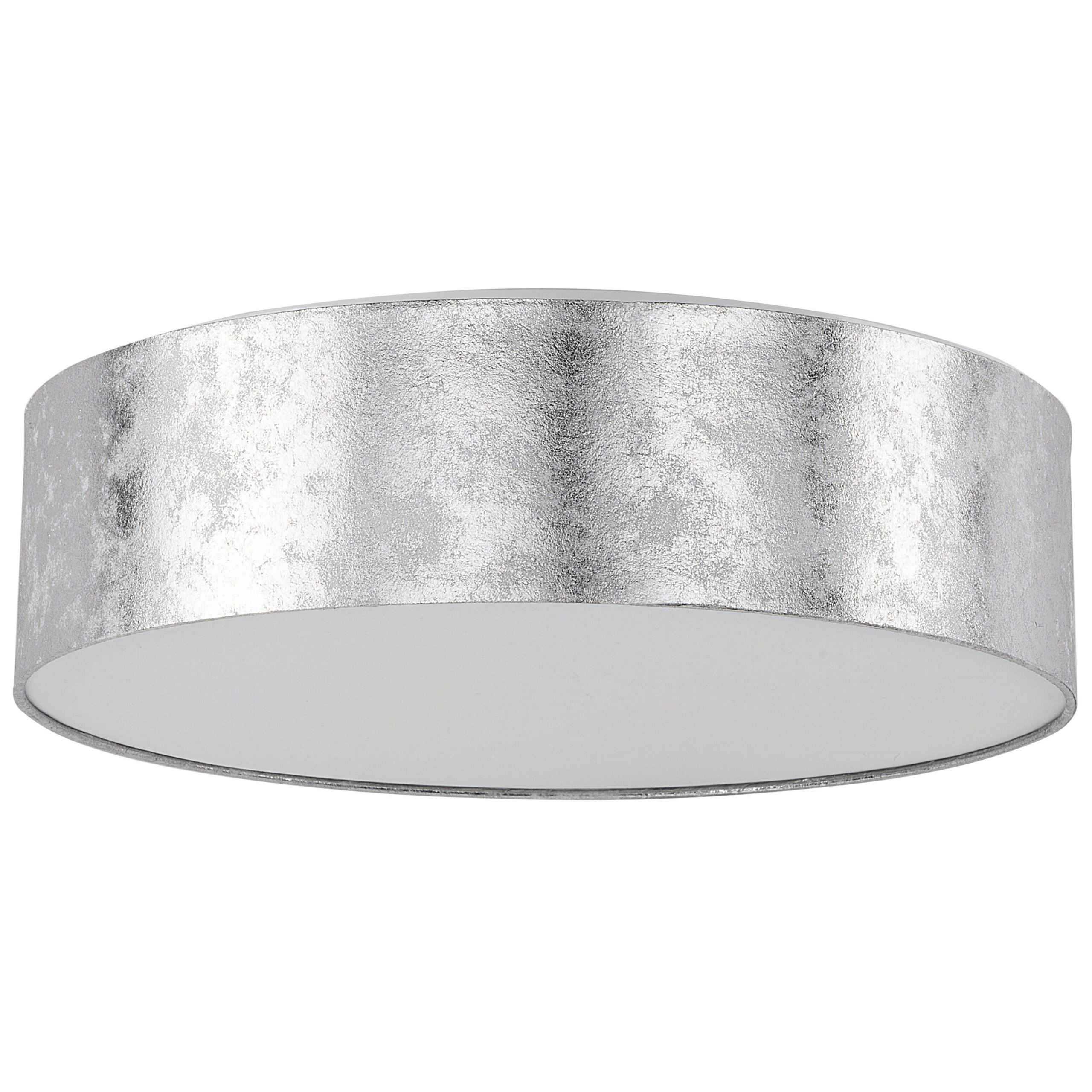 Beliani Flush Lamp Silver Polycotton ø 45 cm Boho