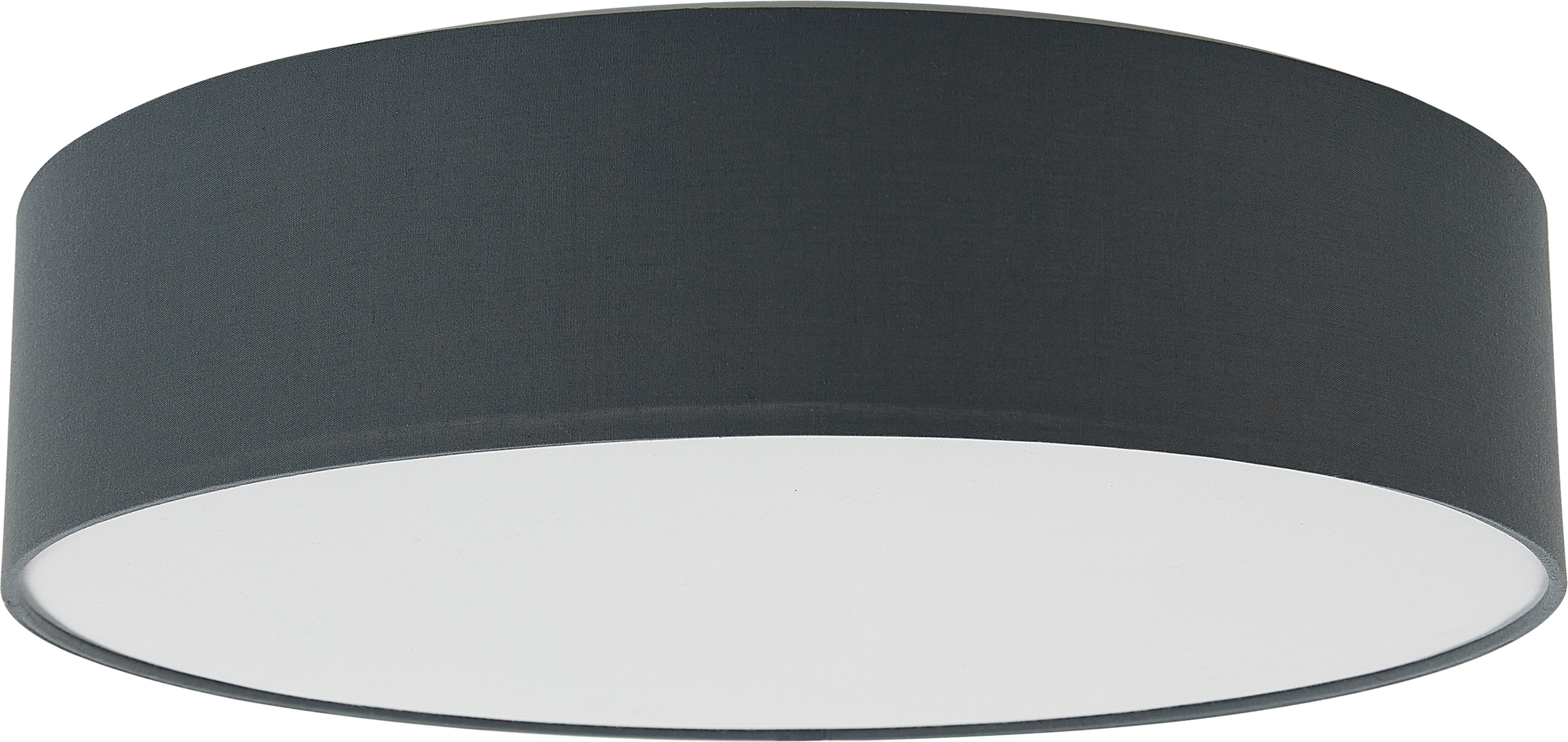 Beliani Flush Lamp Grey Polycotton ø 45 cm Boho