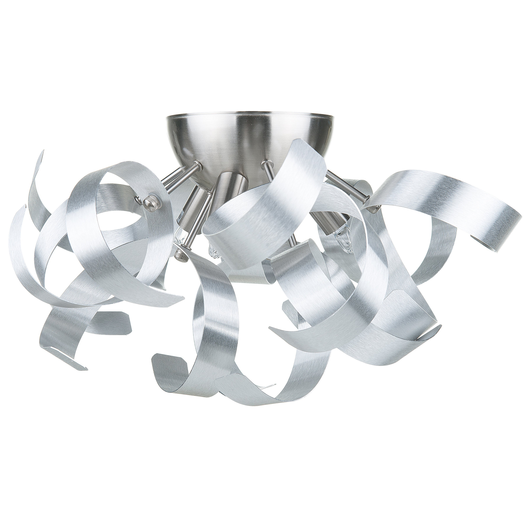 Beliani Wall Lamp Silver Metal Aluminium Ribbons Industrial Modern