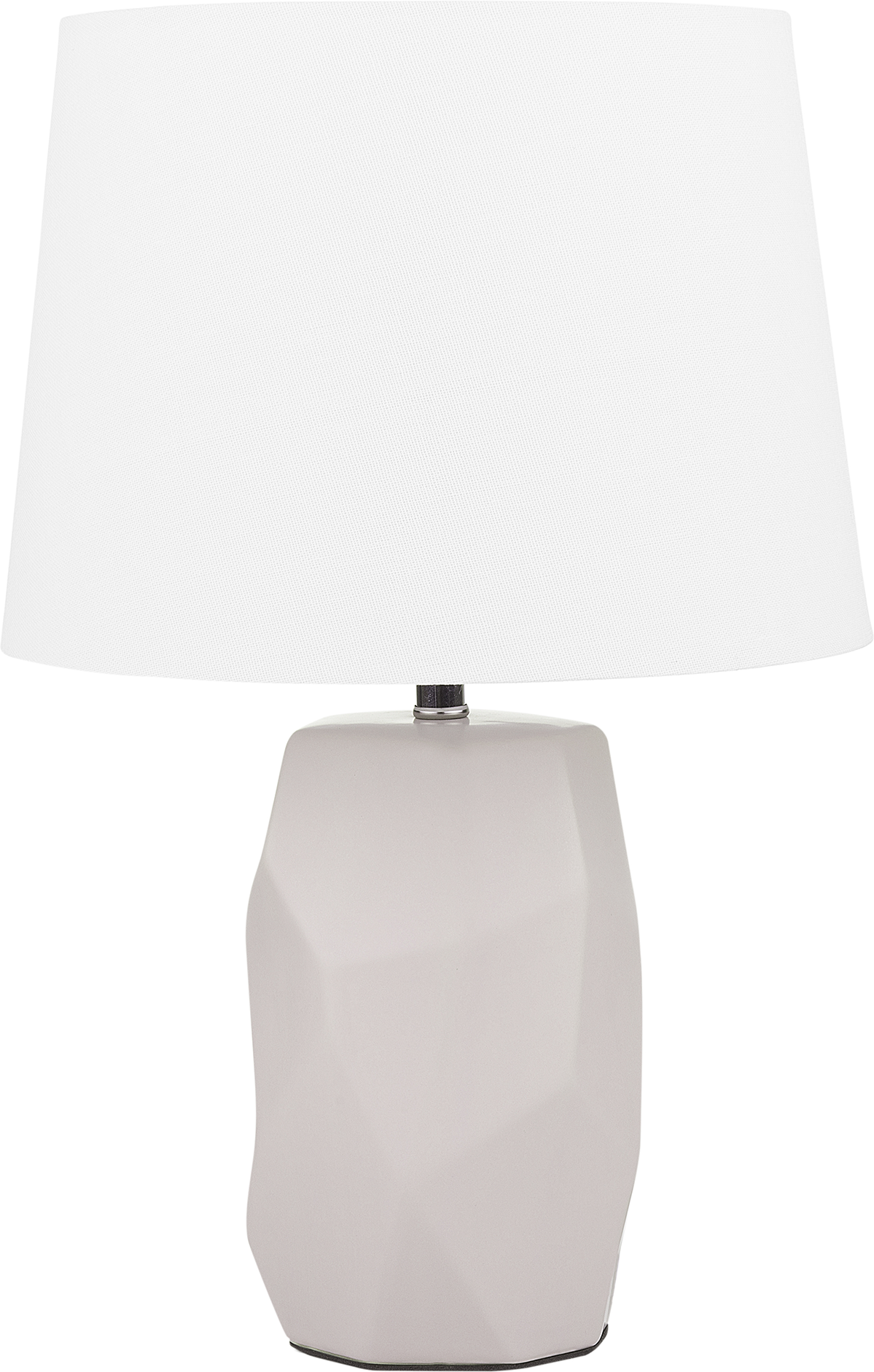 Beliani Bedside Table Lamp Pink Ceramic Base White Shade