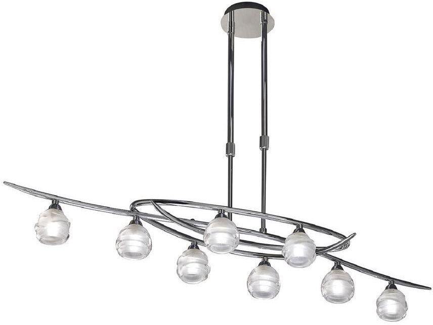 Mantra Lighting Mantra M1800 Loop 8 Light Telescopic Pendant Light In Chrome