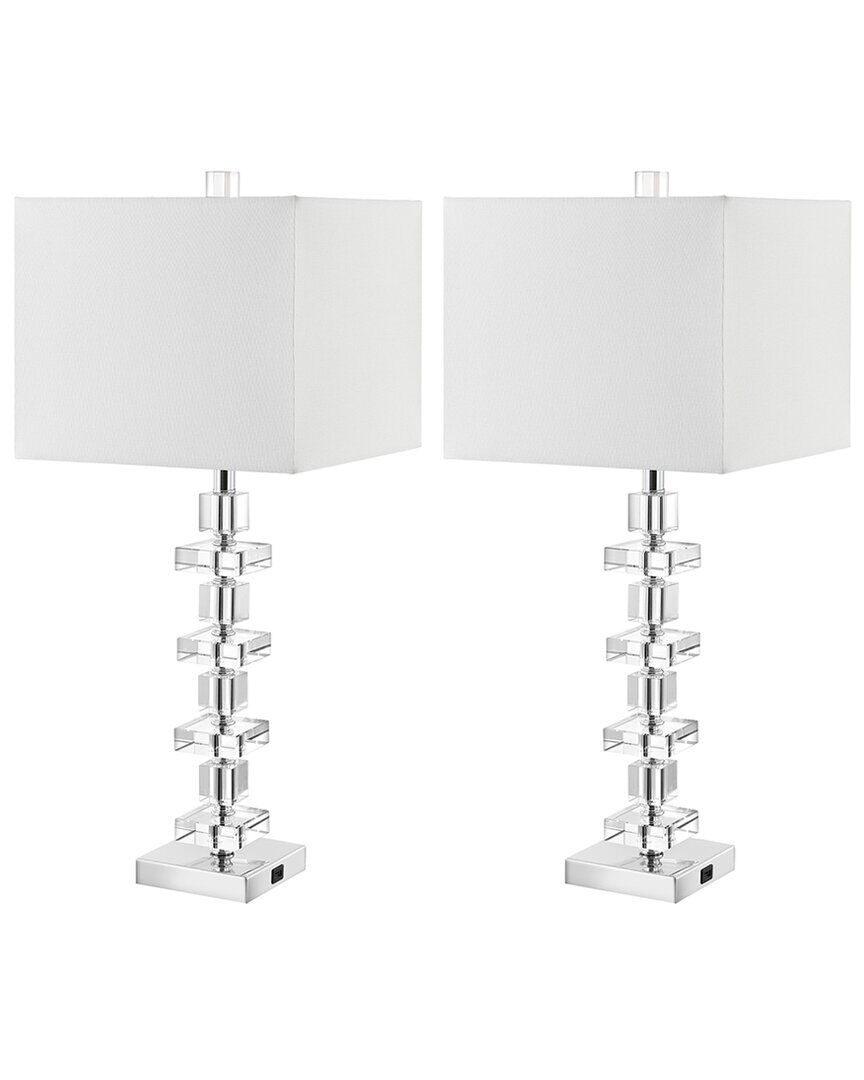 Safavieh Set of 2 Deco Crystal Table Lamps Clear NoSize