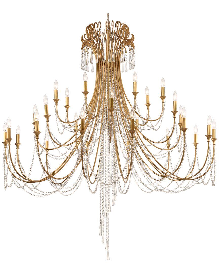 Crystorama Arcadia 28 Light Antique Gold Chandelier NoColor NoSize