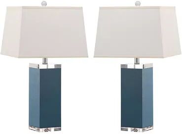 Safavieh 2-piece Deco Table Lamp Set, Blue