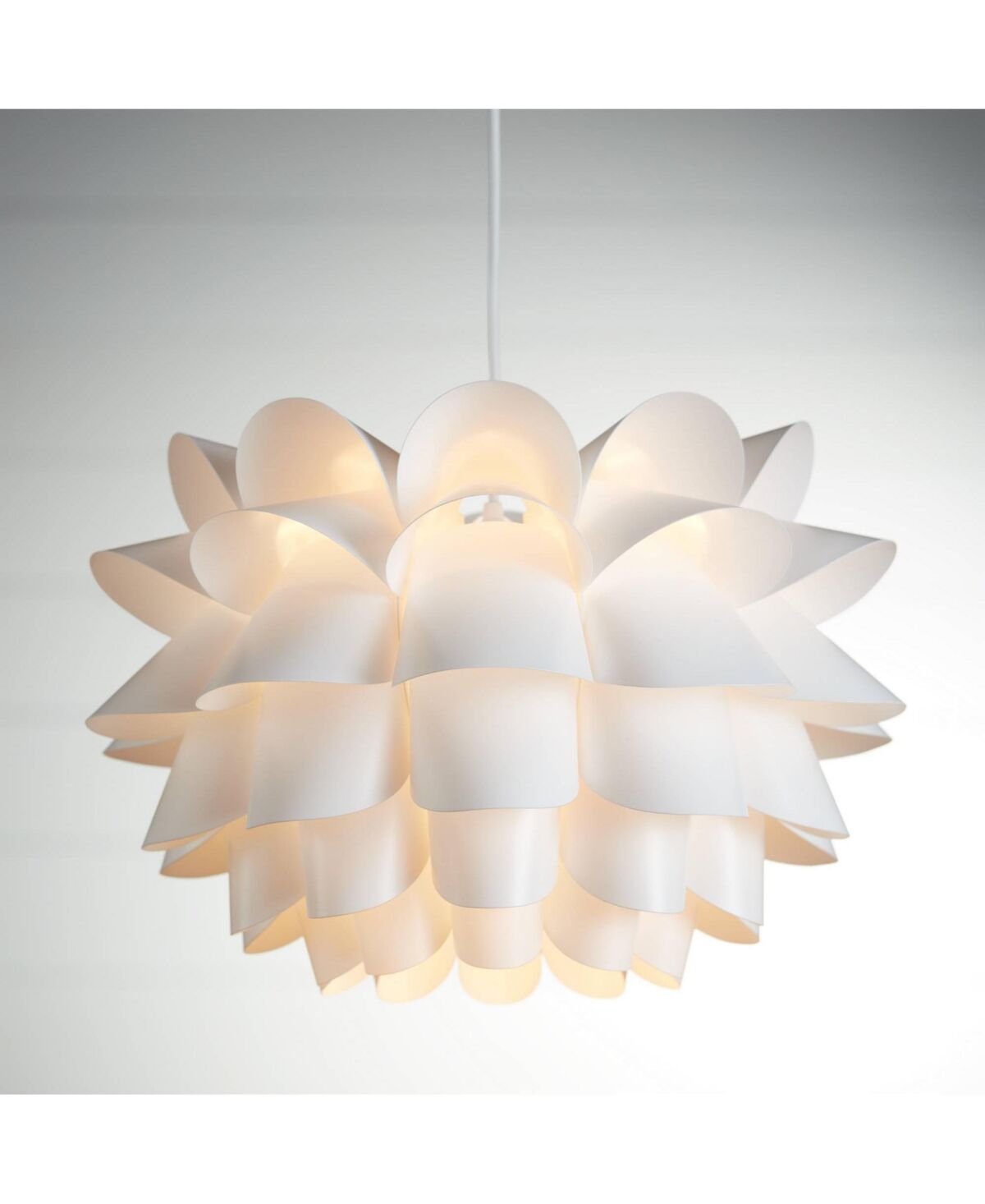 Possini Euro Design White Flower Hanging Pendant Lighting Fixture 19 1/2