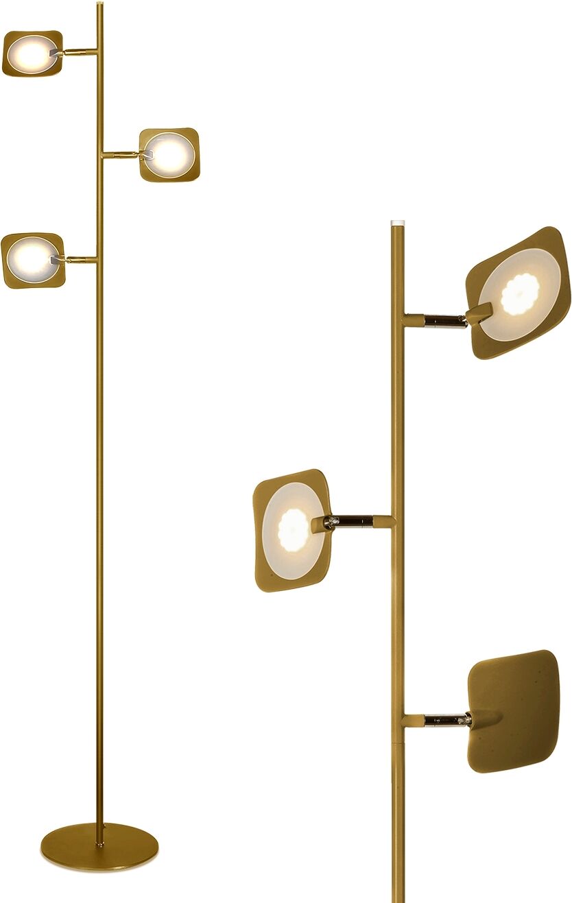 Brightech Tree Led Modern Decor Floor Lamp with Adjustable Heads - Antique-like Brass