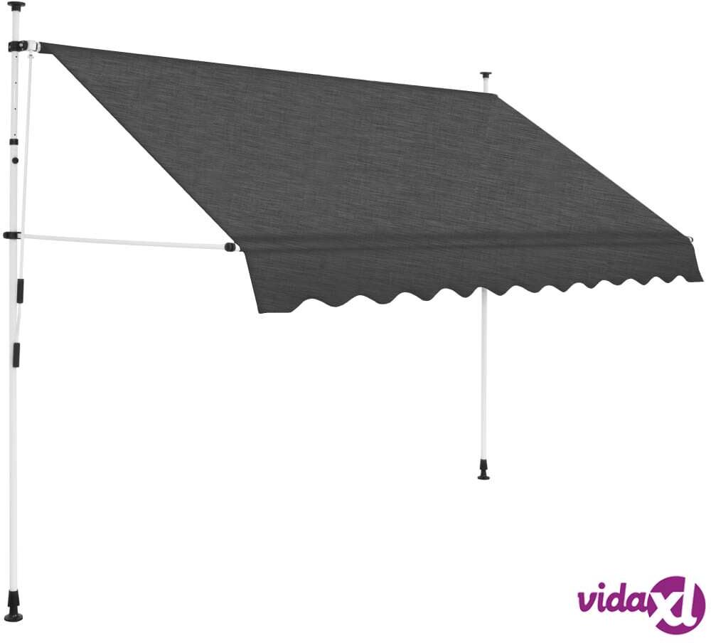 vidaXL Manual Retractable Awning 250 cm Anthracite