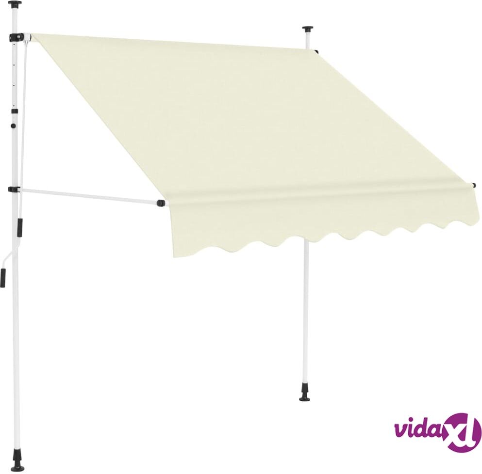 vidaXL Manual Retractable Awning 150 cm Cream