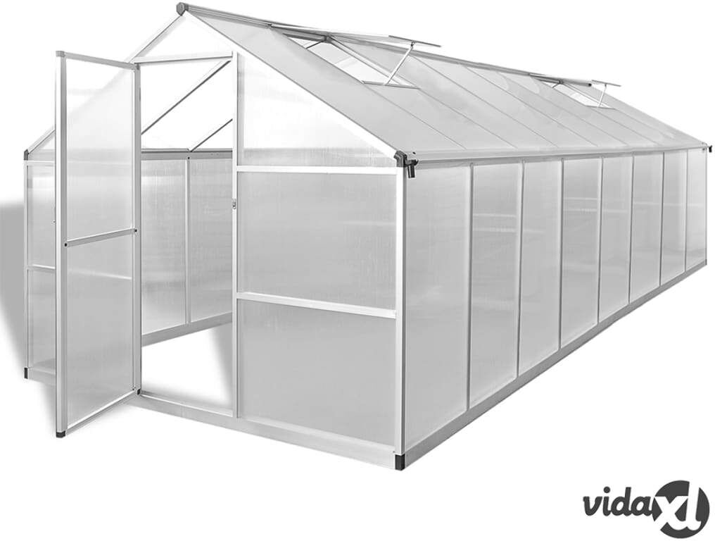 vidaXL Greenhouse Aluminium 481x250x195 cm 23.44 m³