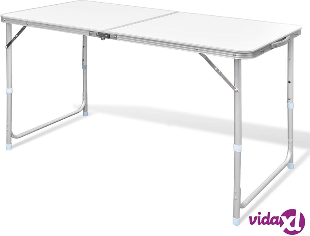 vidaXL Foldable Camping Table Height Adjustable Aluminium 120 x 60 cm