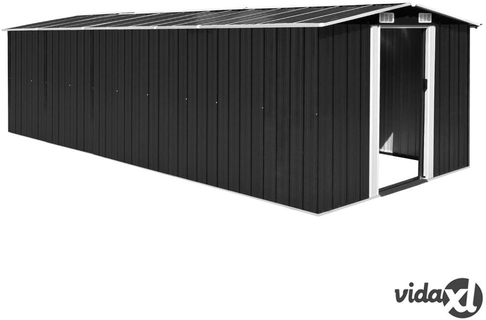 vidaXL Garden Shed 257x580x181 cm Metal Anthracite