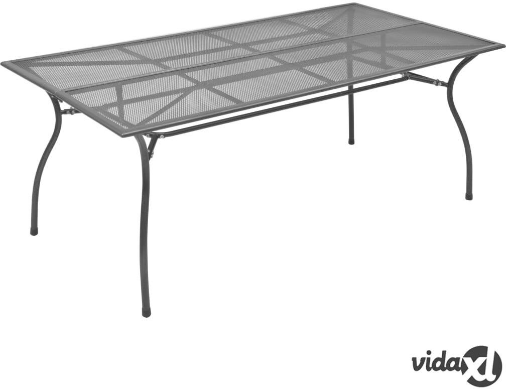 vidaXL Garden Table Anthracite 170x89,5x72,5 cm Steel Mesh