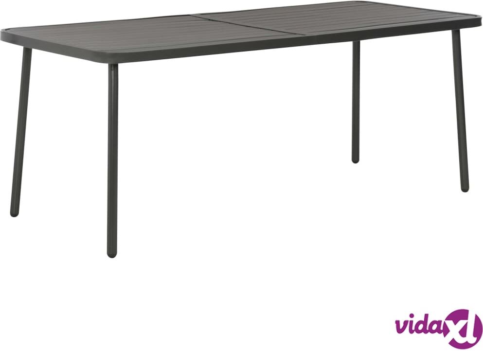 vidaXL Garden Table Dark Grey 180x83x72 cm Steel