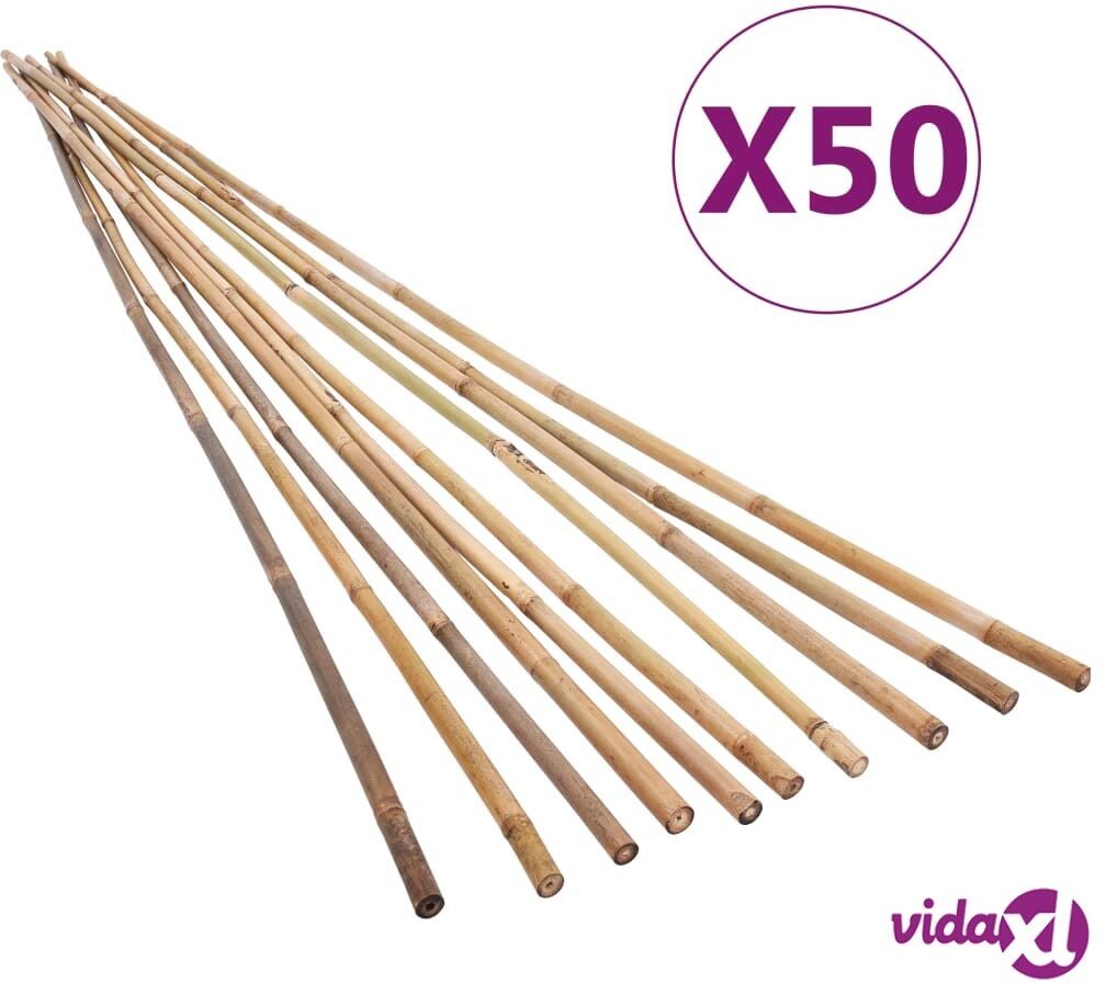 vidaXL Garden Bamboo Stakes 50 pcs 170 cm