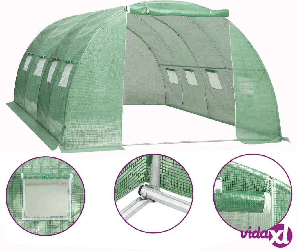 vidaXL Greenhouse 16 m² 4x4x2 m