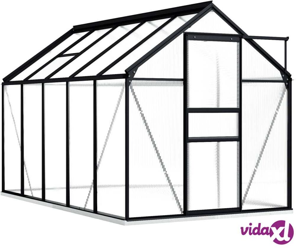 vidaXL Greenhouse with Base Frame Anthracite Aluminium 5.89 m²