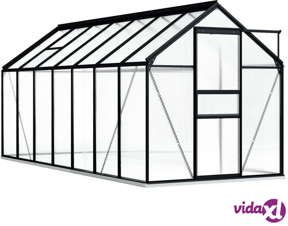 vidaXL Greenhouse with Base Frame Anthracite Aluminium 8.17 m²