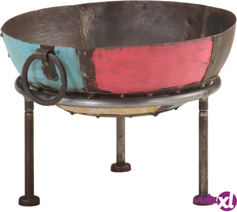 vidaXL Colourful Rustic Fire Pit Ø 40 cm Iron