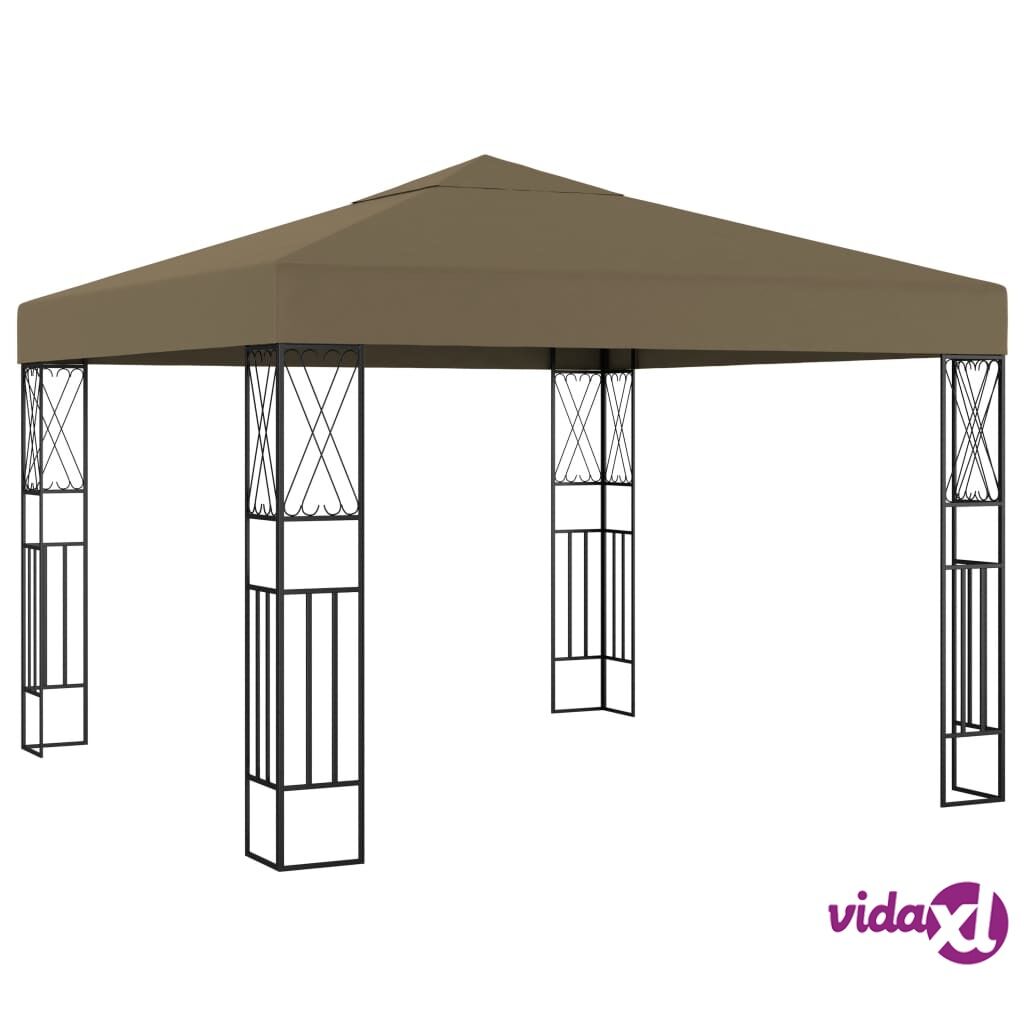 vidaXL Gazebo 3x3 m Taupe Fabric