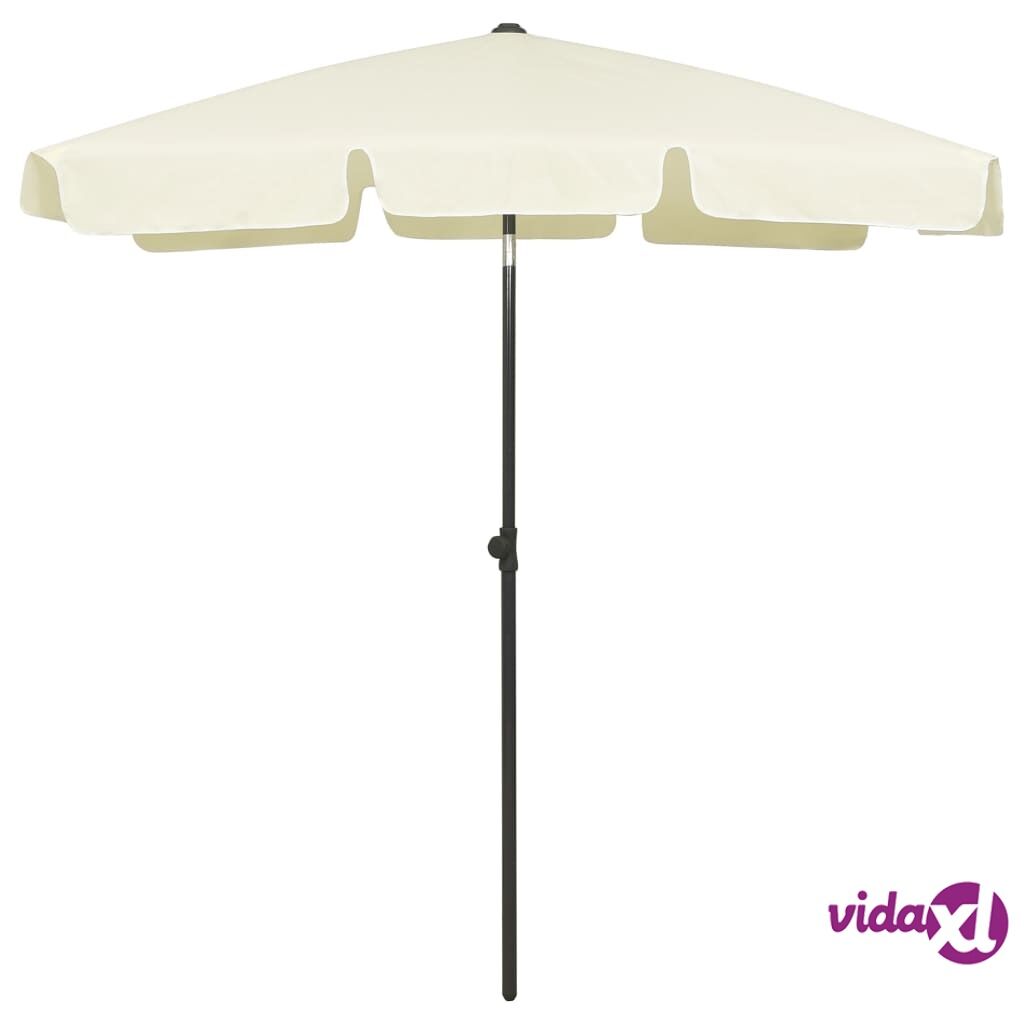 vidaXL Beach Umbrella Sand Yellow 180x120 cm