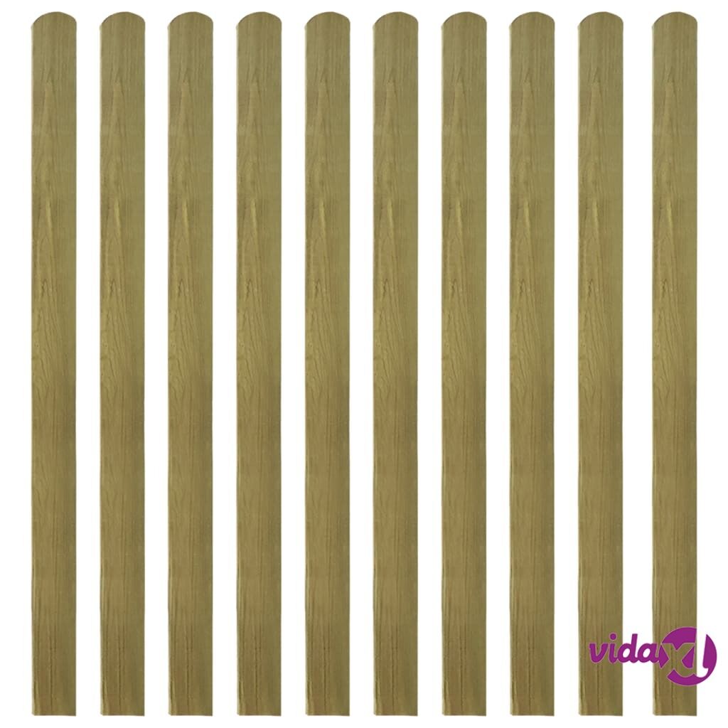 vidaXL Impregnated Fence Slats 10 pcs Wood 140 cm