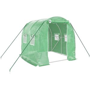 vidaXL Serre avec cadre en acier vert 4 m² 2x2x2 m