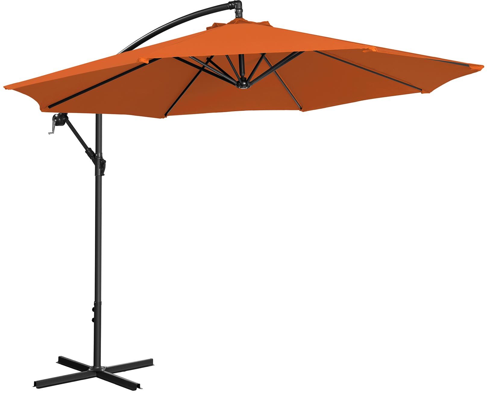 Uniprodo Parasol de jardin - orange - rond - Ø 300 cm - inclinable UNI_UMBRELLA_R300OR