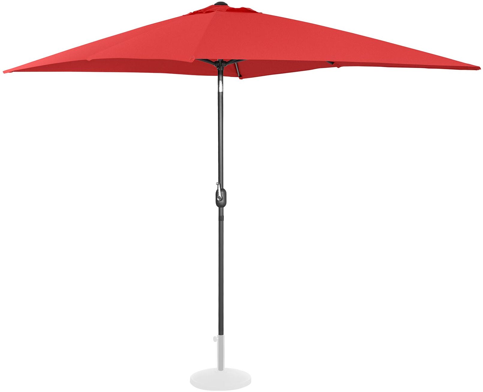 Uniprodo Parasol de terrasse - Rouge - Rectangulaire - 200 x 300 cm - Inclinable UNI_UMBRELLA_TSQ2030RE