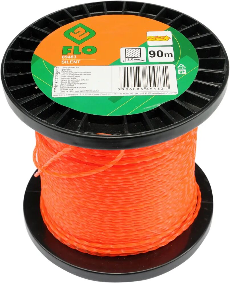 FLO Fil de coupe-herbe Silent 2 mm 90 m Orange