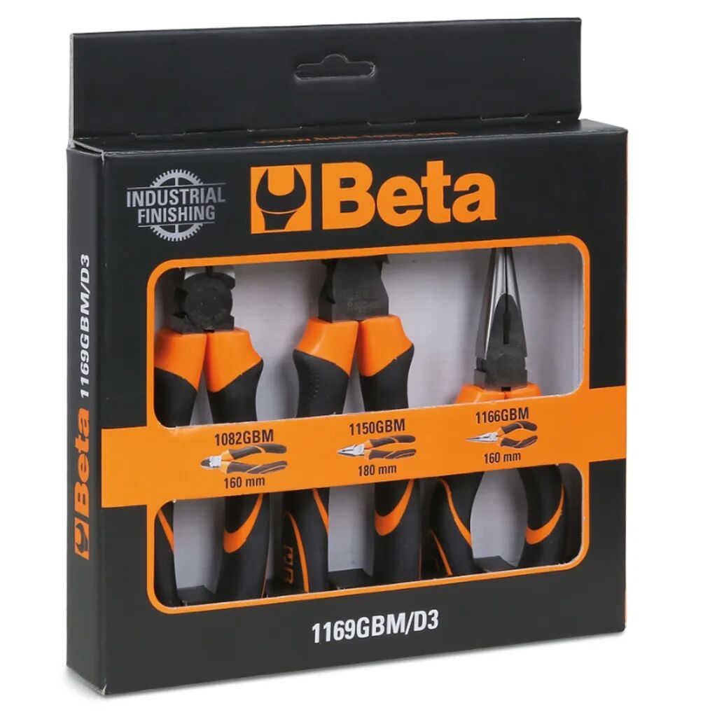 Beta Tools Ensemble de pince 3 pcs 1169GBM/D3 avec manches bi-matériau