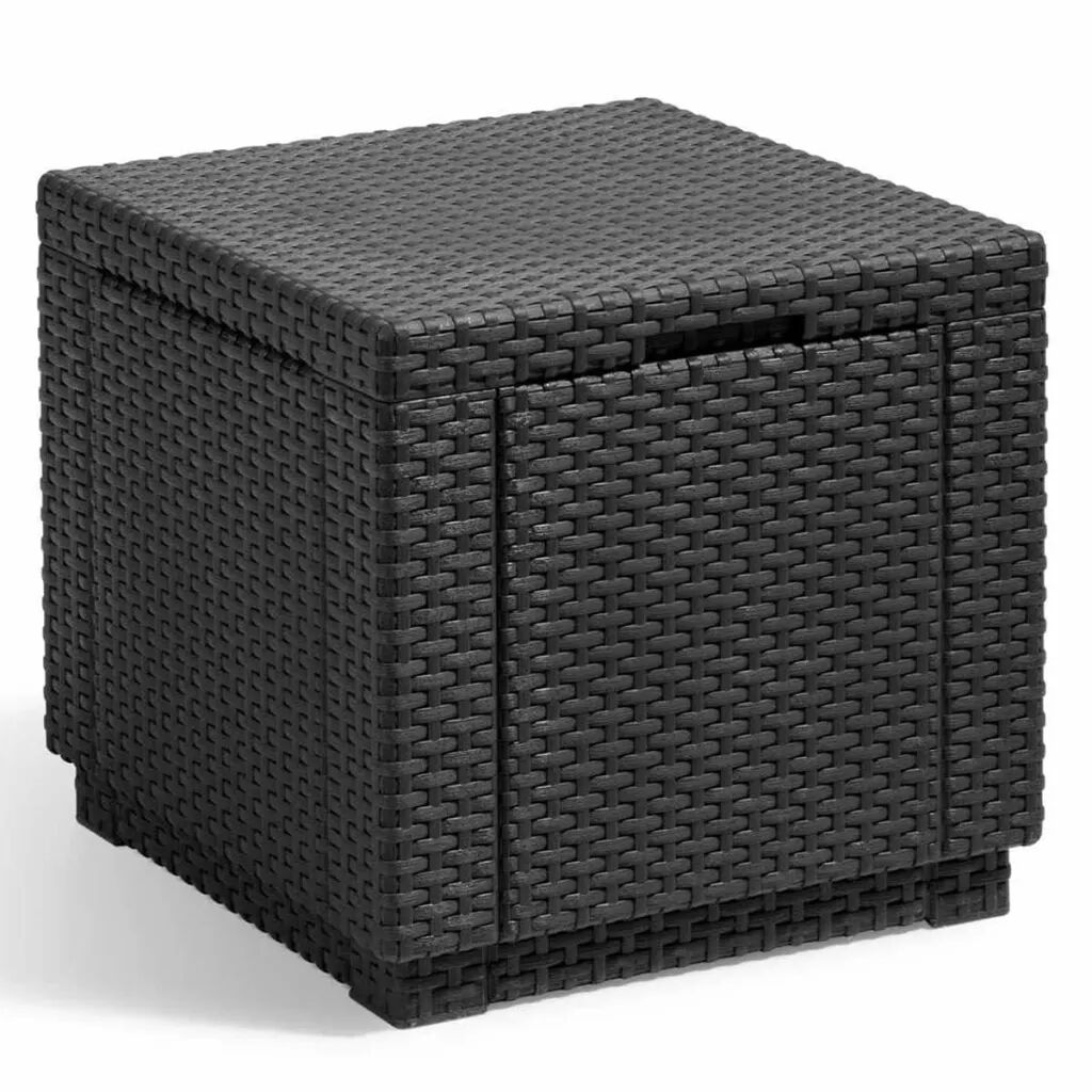 Allibert Pouf de rangement Cube Graphite 213816
