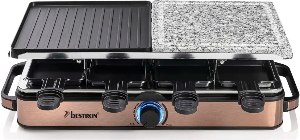 Bestron Gril à raclette ARG1200CO 1400 W Cuivre