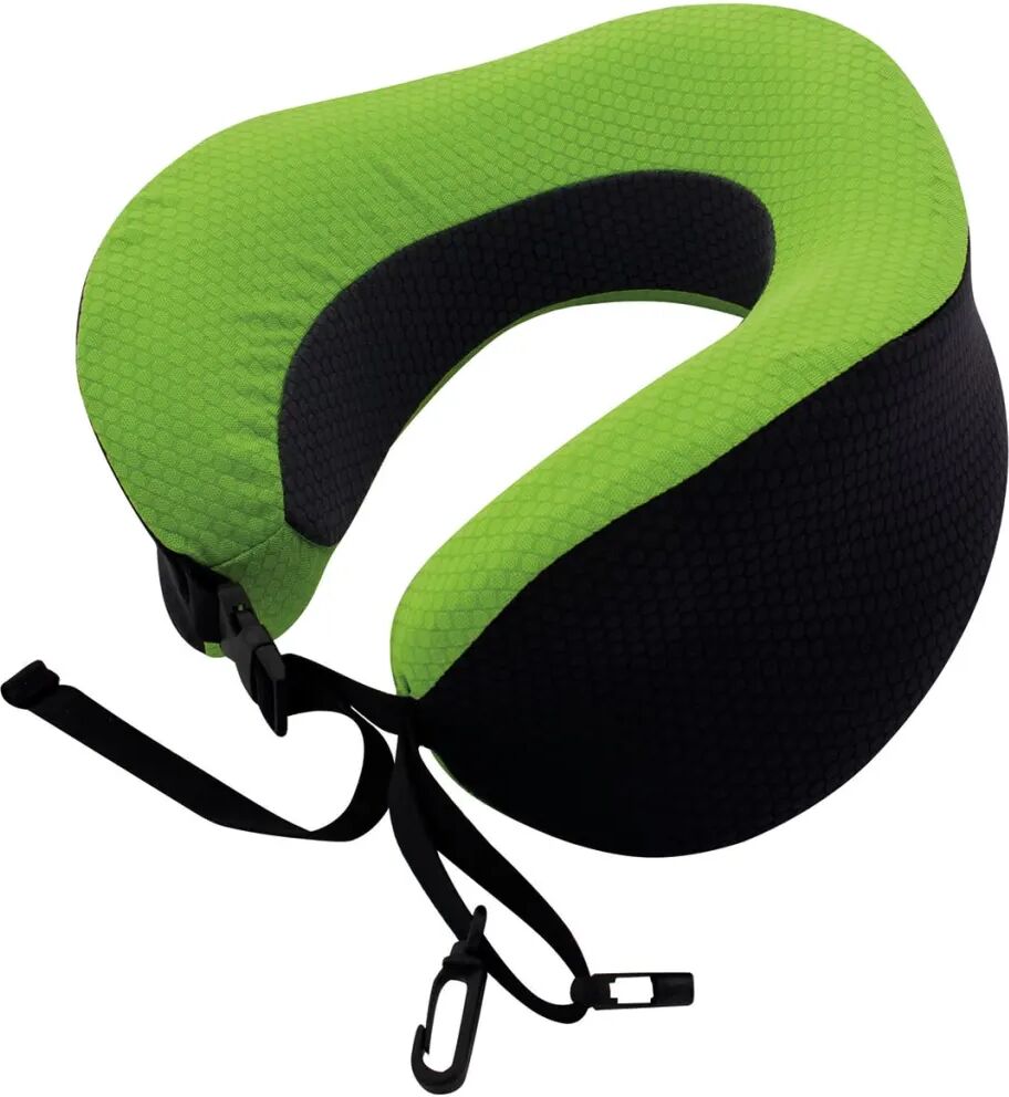 Travelsafe Oreiller de voyage pliable mousse à mémoire Vert et noir