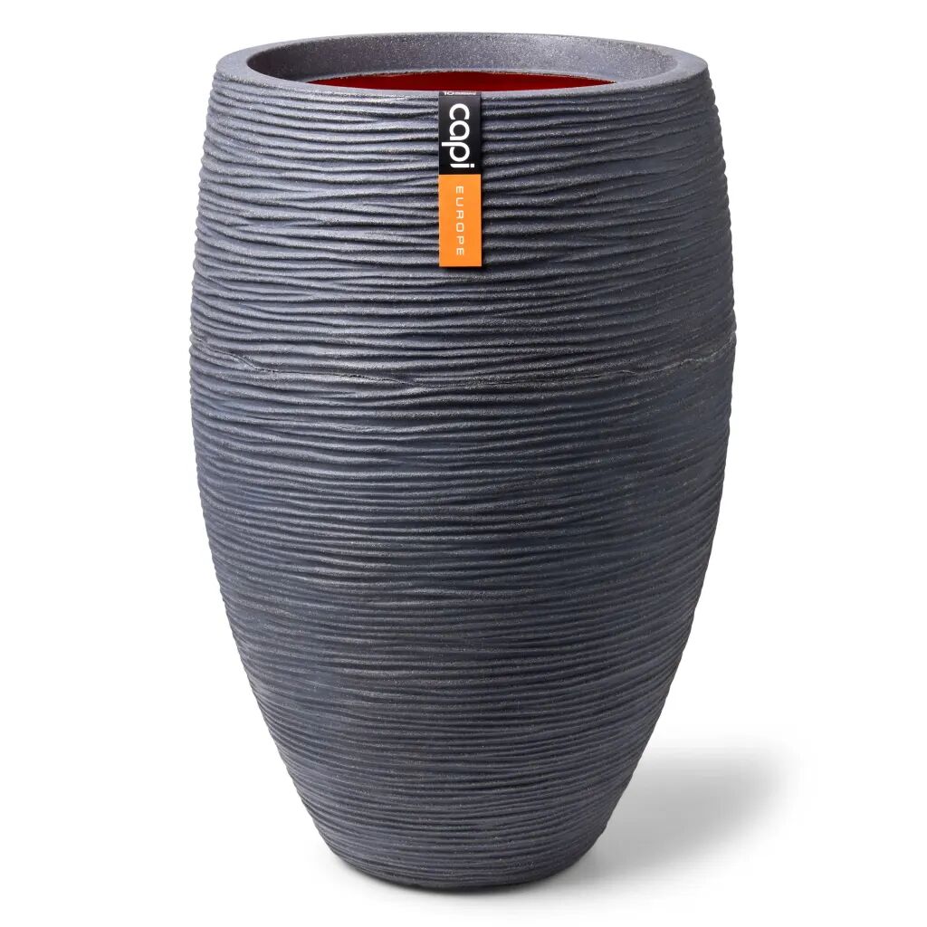 Capi Pot à fleurs Nature Rib élégant 45x72 cm Gris foncé