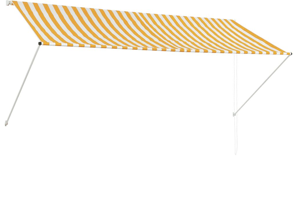 vidaXL Auvent rétractable 300x150 cm Jaune et blanc