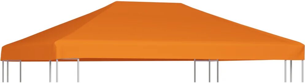 vidaXL Toile supérieure de belvédère 310 g / m² 4 x 3 m Orange