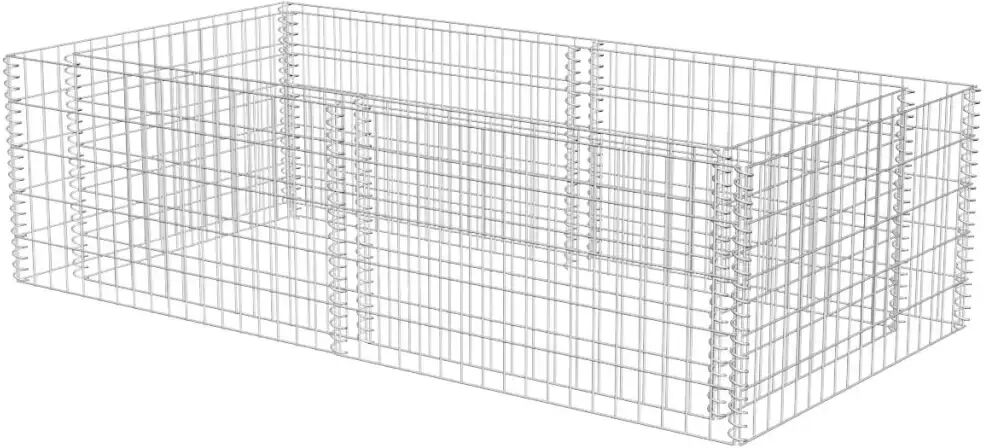 vidaXL Jardinière à gabion Acier galvanisé 180 x 90 x 50 cm