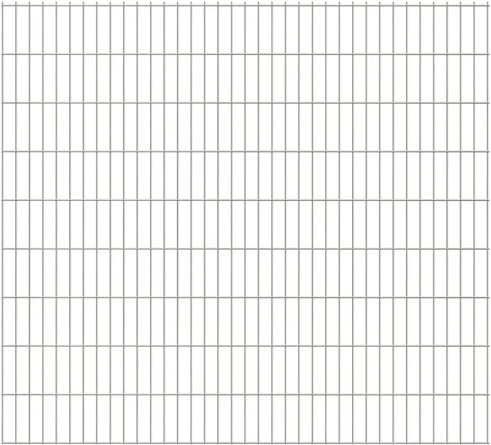 vidaXL Panneau de clôture de jardin 2D 2,008x1,83 m Argenté