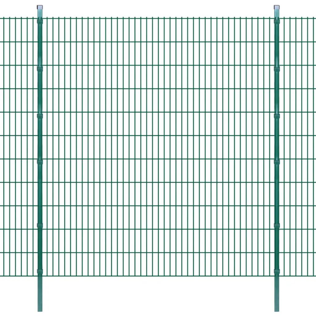 vidaXL Panneaux et poteaux de clôture 2D pour jardin 2008x2230 mm 8 m