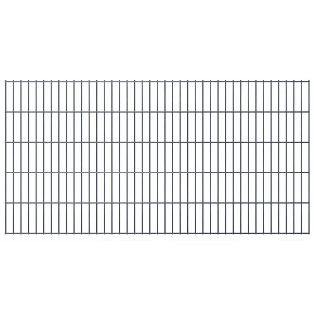 vidaXL Panneaux de clôture de jardin 2D 2,008x1,03 m 12 m total Gris