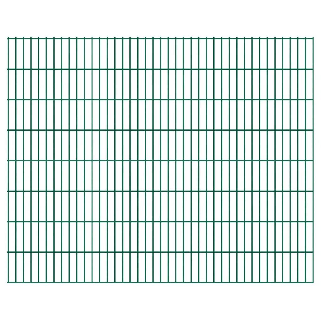 vidaXL Panneaux de clôture de jardin 2D 2,008x1,63 m 10 m total Vert