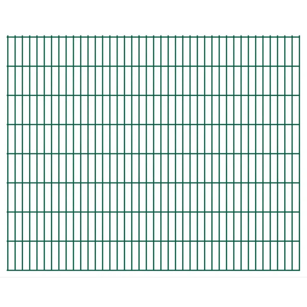 vidaXL Panneaux de clôture de jardin 2D 2,008x1,63 m 20 m total Vert