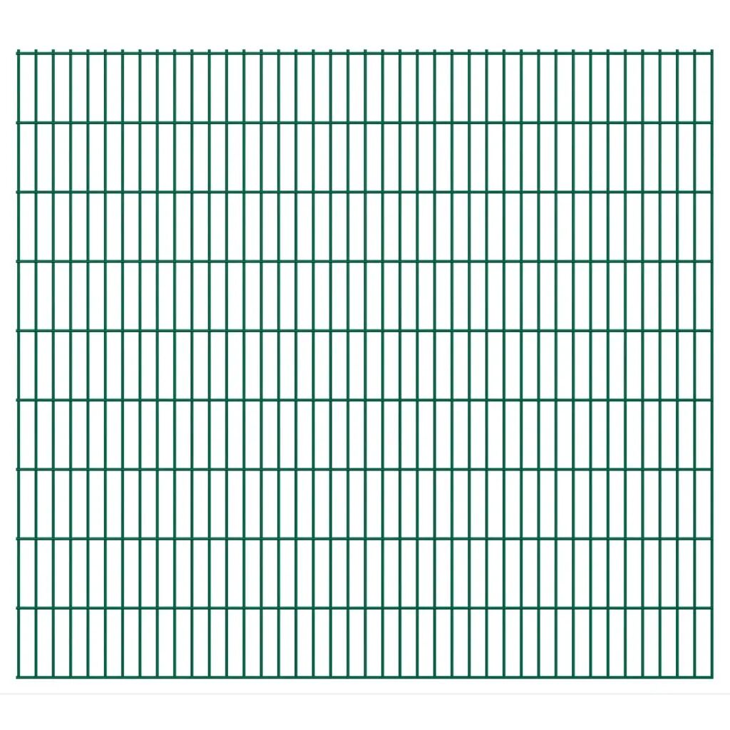 vidaXL Panneaux de clôture de jardin 2D 2,008x1,83 m 12 m total Vert