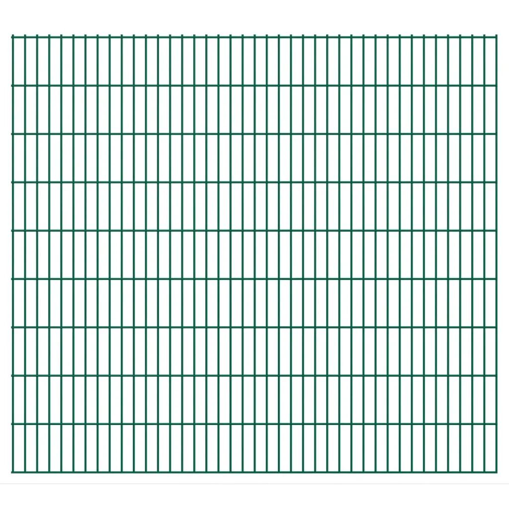 vidaXL Panneaux de clôture de jardin 2D 2,008x1,83 m 34 m total Vert