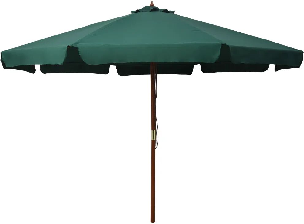 vidaXL Parasol avec mât en bois 330 cm Vert