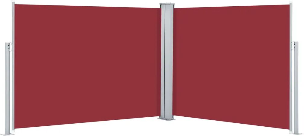 vidaXL Auvent latéral rétractable Rouge 170 x 1000 cm