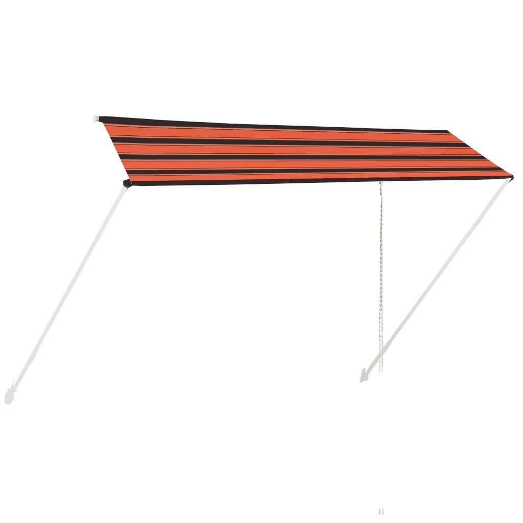 vidaXL Auvent rétractable 350x150 cm Orange et marron