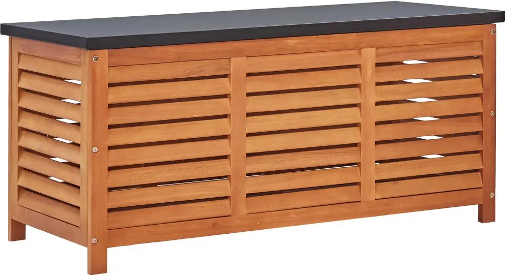 vidaXL Boîte de rangement de jardin 117x50x55 cm Eucalyptus solide