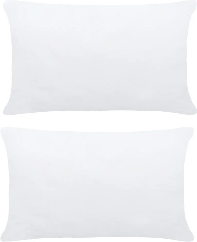 vidaXL Garnitures de coussin 2 pcs 70x50 cm Blanc